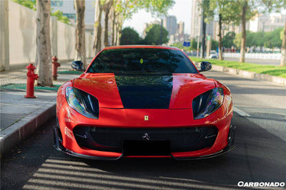 Carbonado 2017-2026 Ferrari 812 Superfast GTS MSY Style DRY Carbon Fiber Front Bumper Air Vent