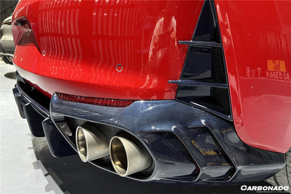 Carbonado 2017-2026 Ferrari 812 Superfast MSY Style DRY Carbon Fiber Rear Diffuser with Light