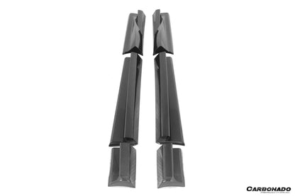 Faldones laterales de fibra de carbono seco estilo Aston Martin DBX 707 Carbonado 2021-2024