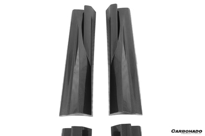 Faldones laterales de fibra de carbono seco estilo Aston Martin DBX 707 Carbonado 2021-2024