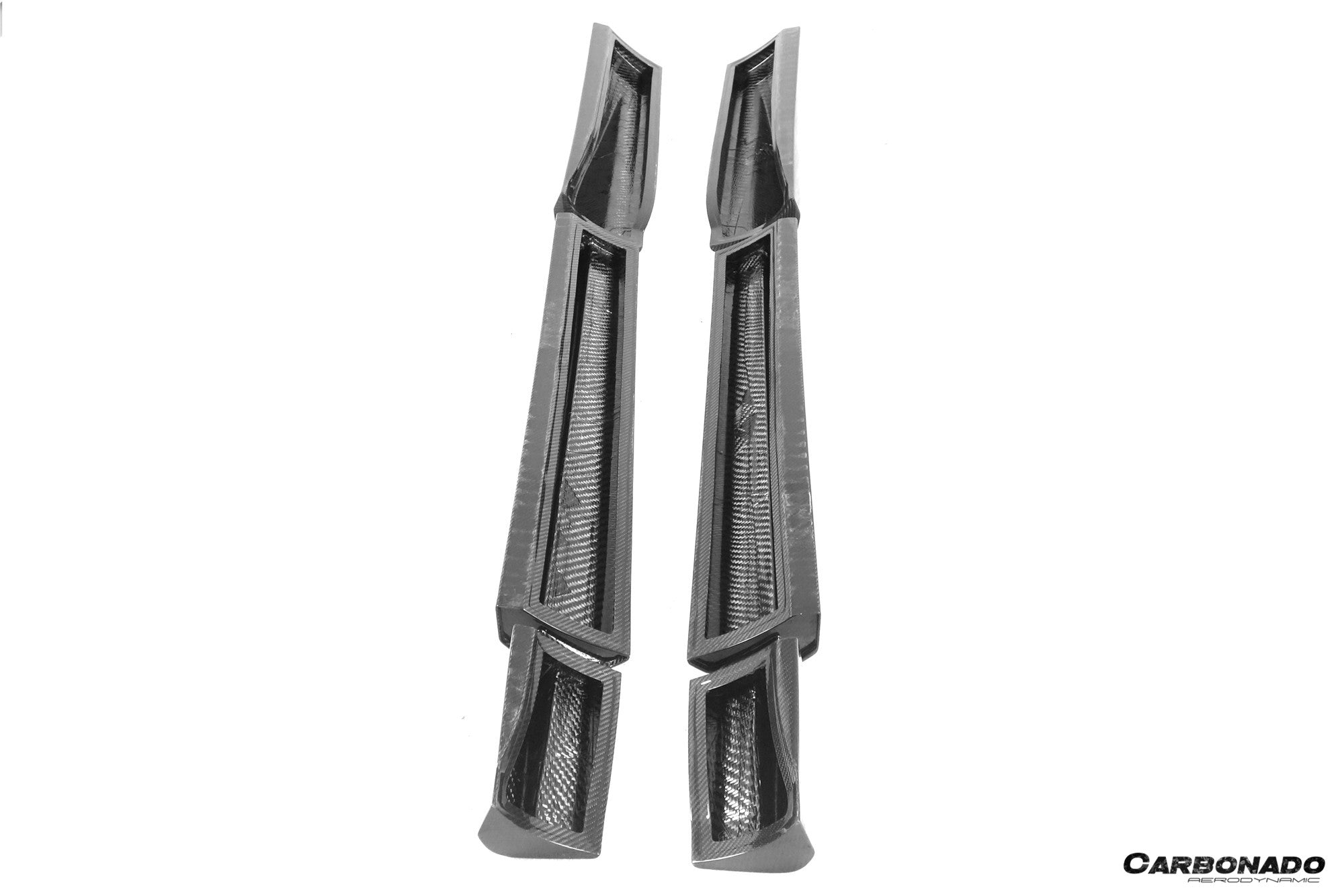 Faldones laterales de fibra de carbono seco estilo Aston Martin DBX 707 Carbonado 2021-2024