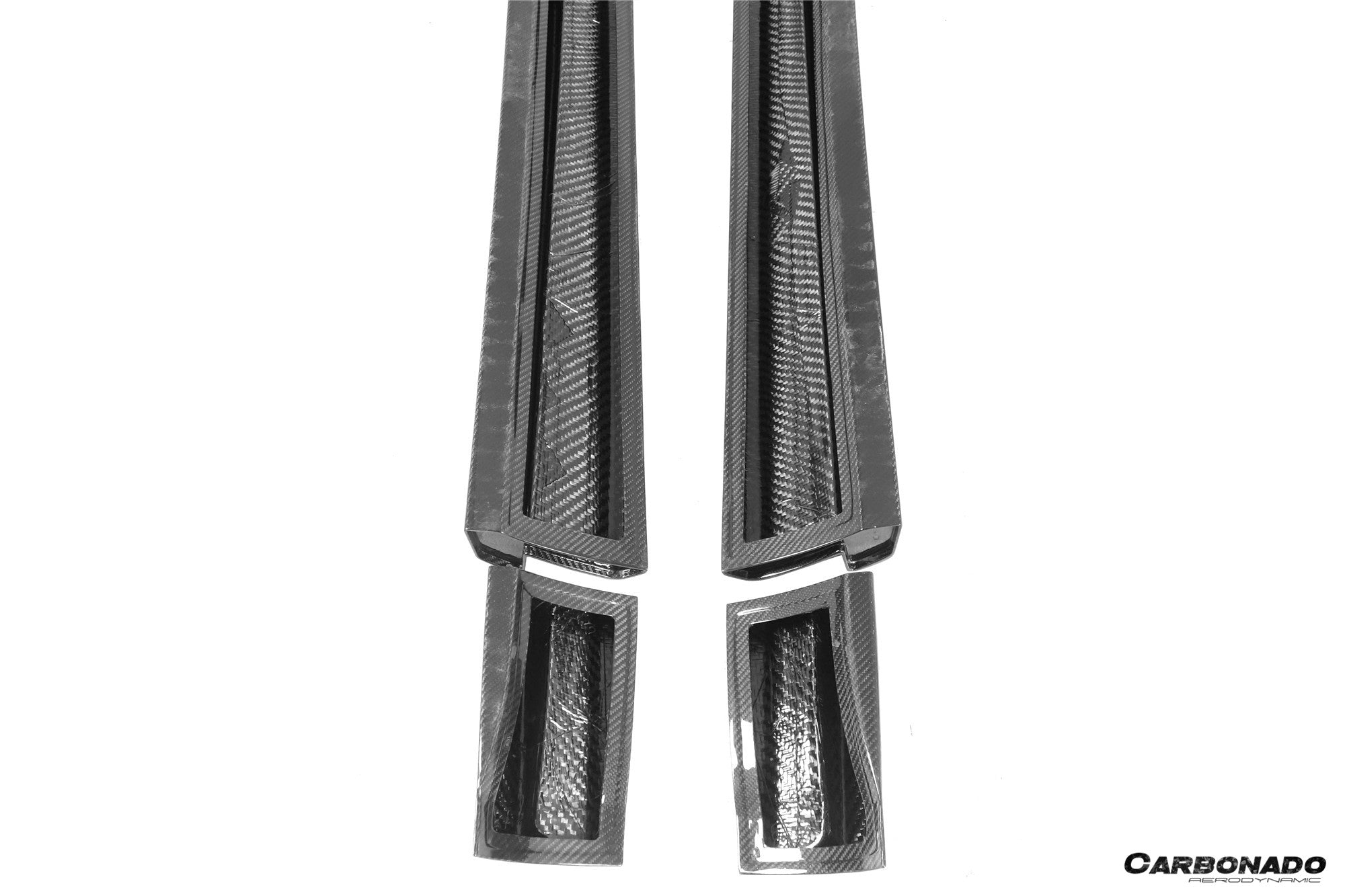 Faldones laterales de fibra de carbono seco estilo Aston Martin DBX 707 Carbonado 2021-2024
