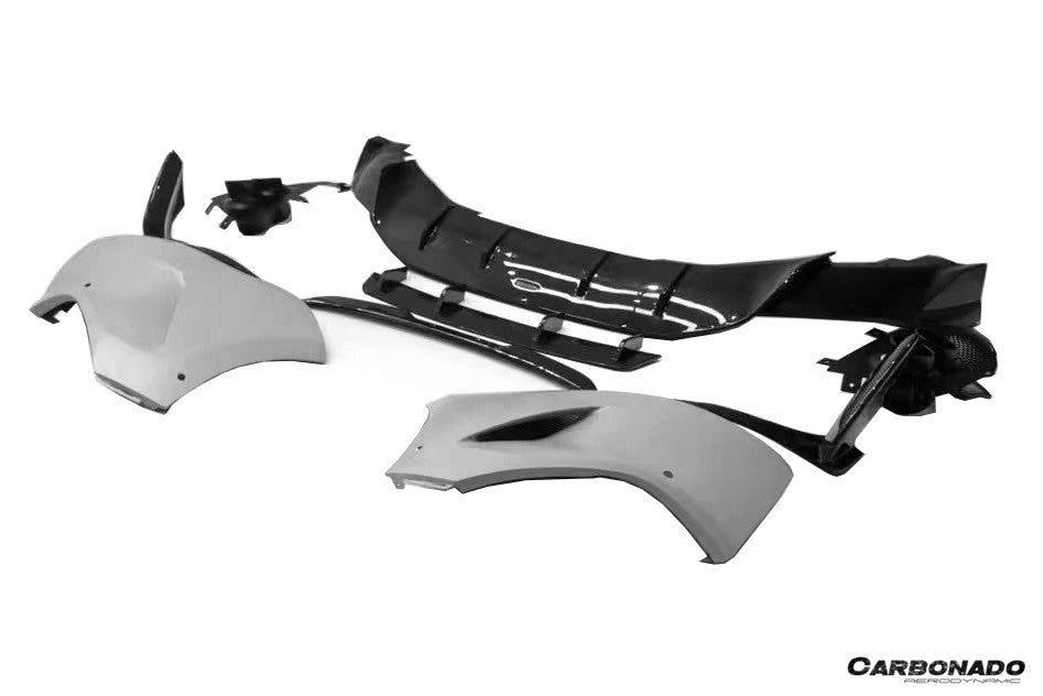 Carbonado 2021-2024 Aston Martin DBX 707 Style Dry Carbon Fiber Rear Bumper with  Exhaust tips