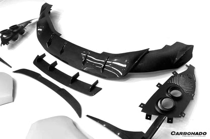Carbonado 2021-2024 Aston Martin DBX 707 Style Dry Carbon Fiber Rear Bumper with  Exhaust tips