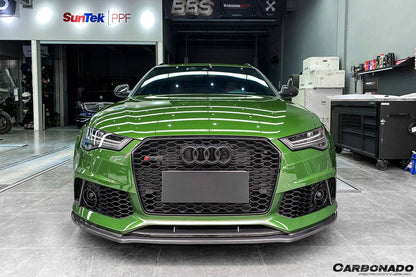 Carbonado 2013-2018 Audi RS6 Avant OE Style Carbon Fiber Front Bumper Caps