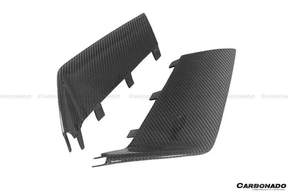 Carbonado 2013-2018 Audi RS6 Avant OE Style Carbon Fiber Front Bumper Caps