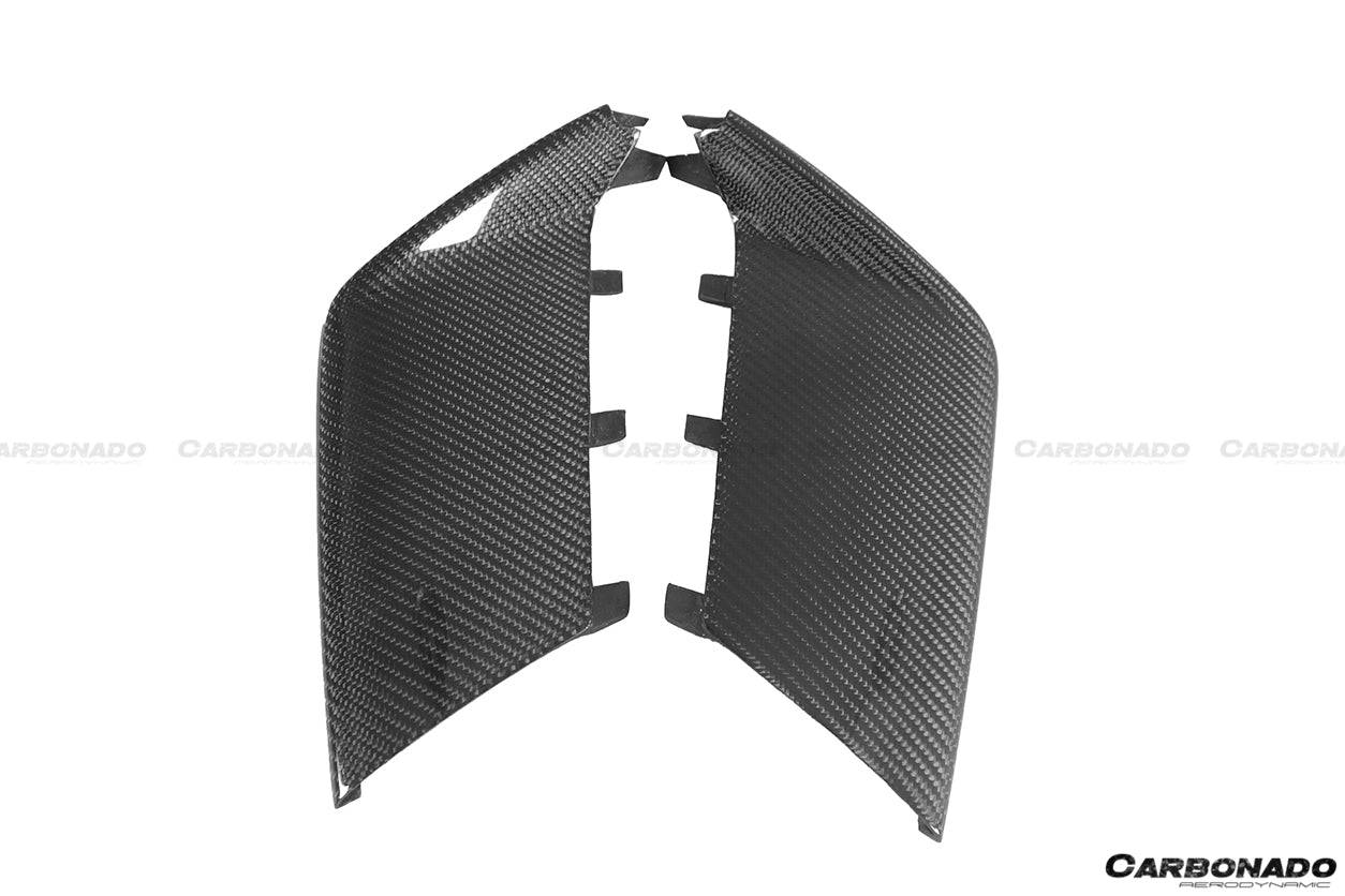 Carbonado 2013-2018 Audi RS6 Avant OE Style Carbon Fiber Front Bumper Caps