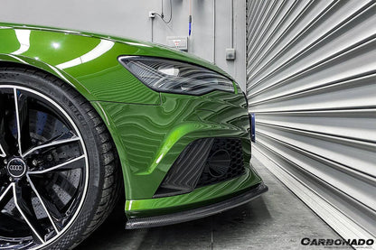 Carbonado 2013-2018 Audi RS6 Avant OE Style Carbon Fiber Front Bumper Caps