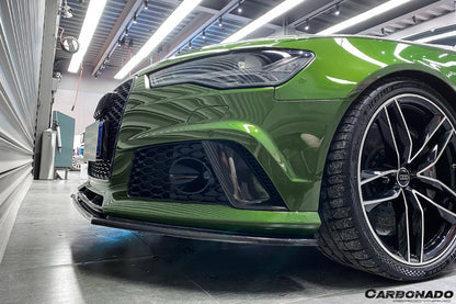 Carbonado 2013-2018 Audi RS6 Avant OE Style Carbon Fiber Front Bumper Caps