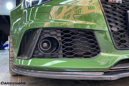 Carbonado 2013-2018 Audi RS6 Avant OE Style Carbon Fiber Front Bumper Caps