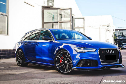 Carbonado 2013-2018 Audi RS6 Avant OE Style Carbon Fiber Front Bumper Caps
