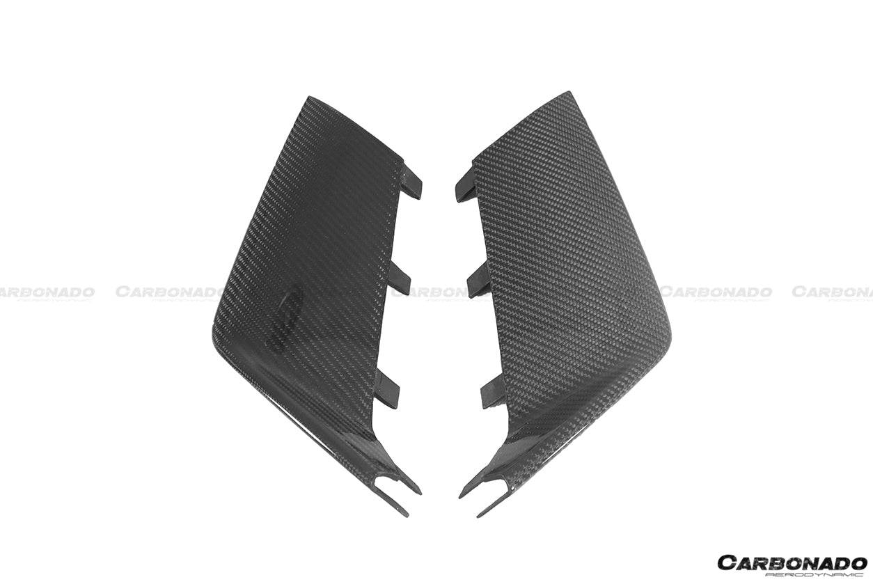 Carbonado 2013-2018 Audi RS6 Avant OE Style Carbon Fiber Front Bumper Caps