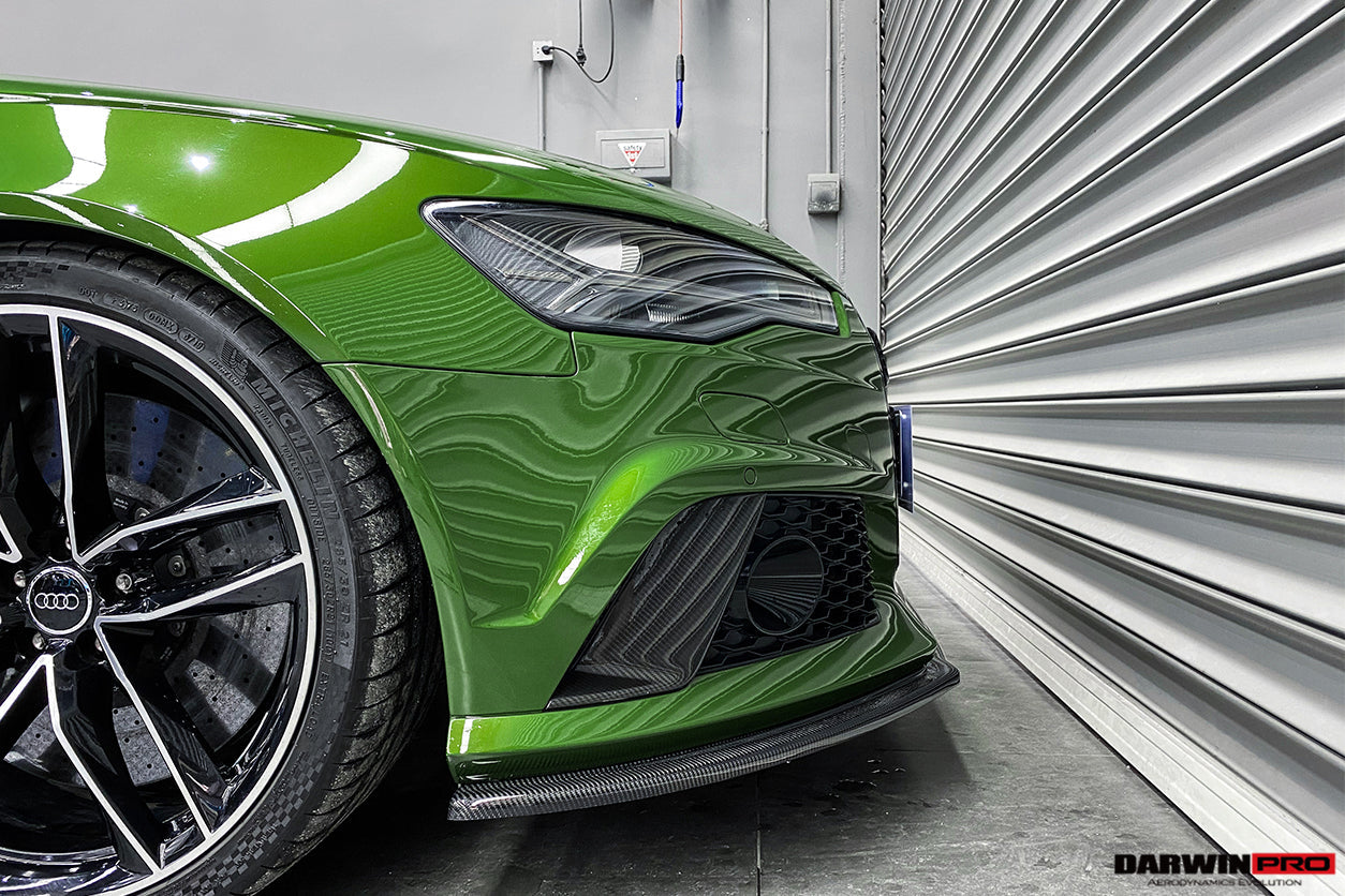 DarwinPRO 2013-2018 Audi RS6 Avant Carbon Fiber Front Bumper Caps