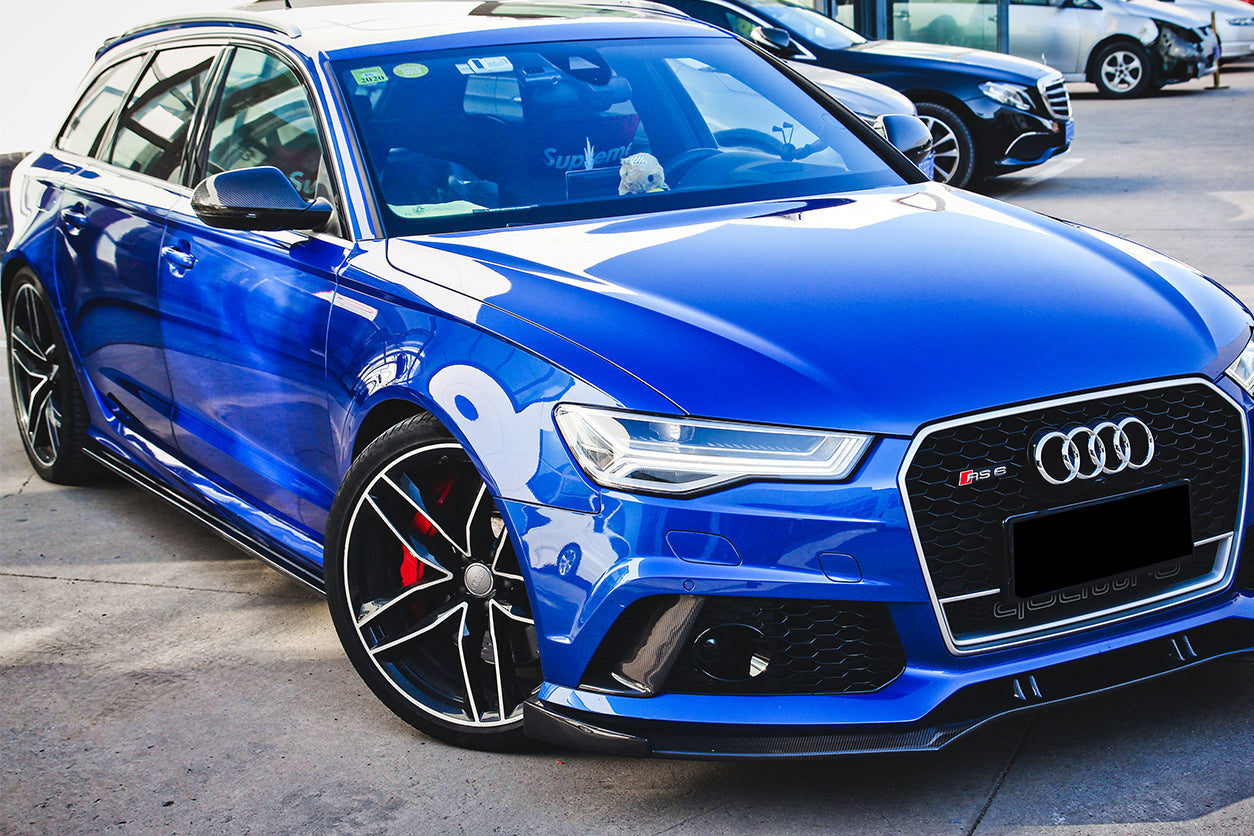DarwinPRO 2013-2018 Audi RS6 Avant Carbon Fiber Front Bumper Caps
