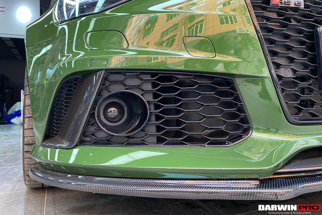 DarwinPRO 2013-2018 Audi RS6 Avant Carbon Fiber Front Bumper Caps
