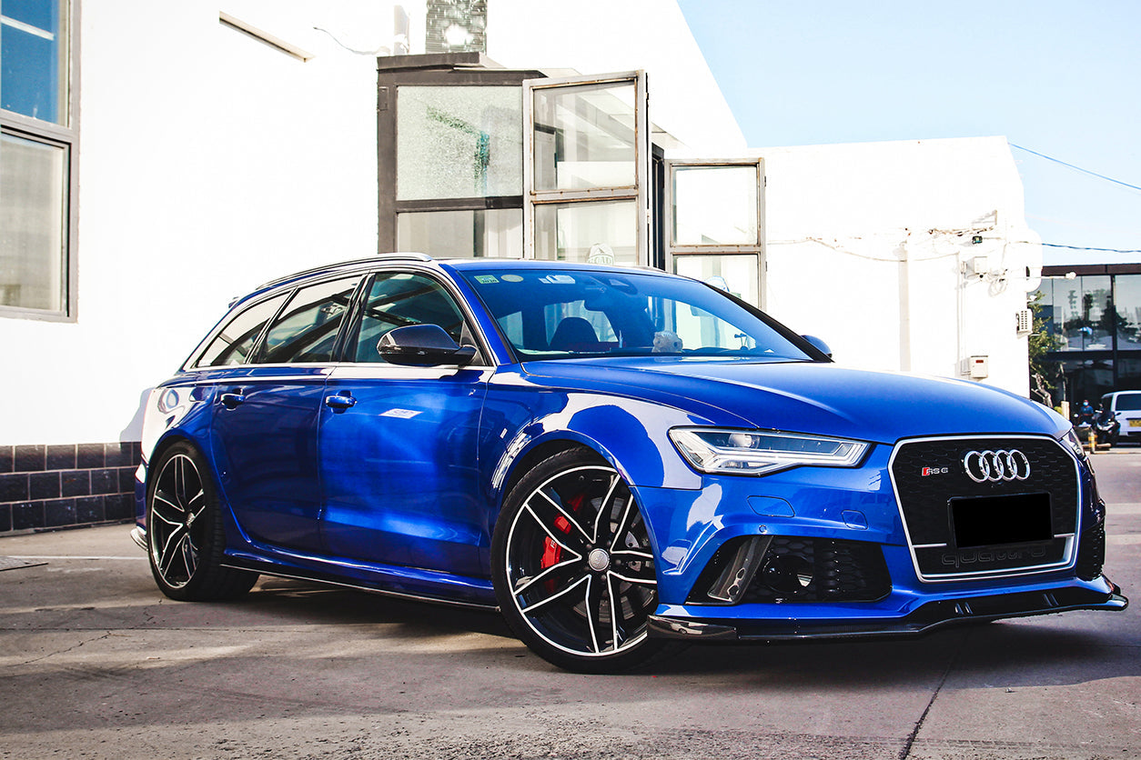 DarwinPRO 2013-2018 Audi RS6 Avant Carbon Fiber Front Bumper Caps