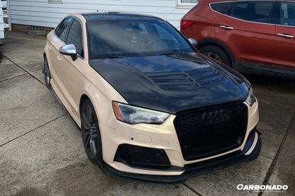 Carbonado BKSS Style Carbon Fiber Hood | 2017-2020 Audi RS3 S3 A3 Sedan