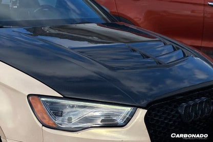 Carbonado BKSS Style Carbon Fiber Hood | 2017-2020 Audi RS3 S3 A3 Sedan