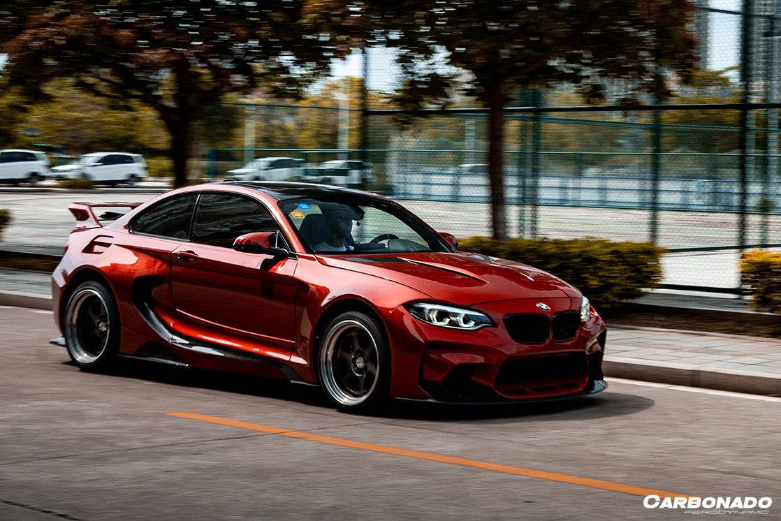 Carbonado 2014-2019 BMW 2 Series F22 VR Style Partial Carbon Fiber Wide Body Full Body Kit