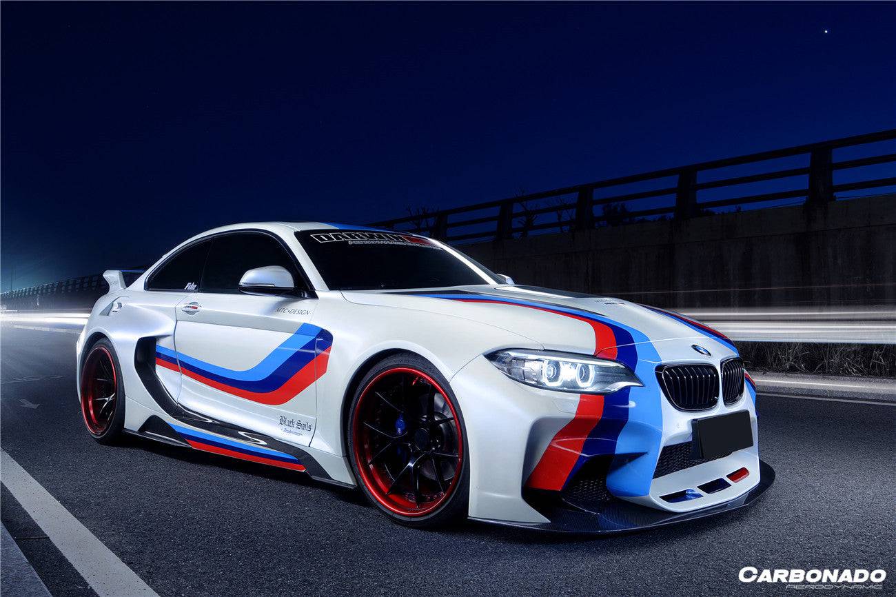 Carbonado 2014-2019 BMW 2 Series F22 VR Style Partial Carbon Fiber Wide Body Full Body Kit