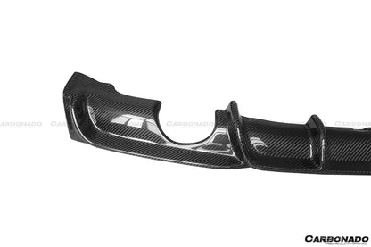 Carbonado 2013-2019 BMW 3 Series F30 F35 MP Style Carbon Fiber Dual Exhaust Rear Lip (For M-Tech Only)