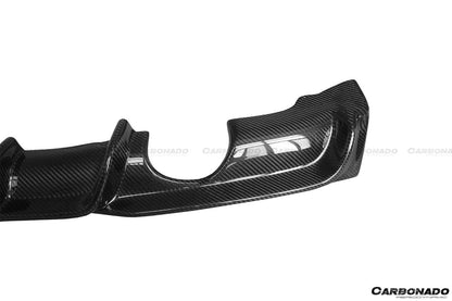 Carbonado 2013-2019 BMW 3 Series F30 F35 MP Style Carbon Fiber Dual Exhaust Rear Lip (For M-Tech Only)