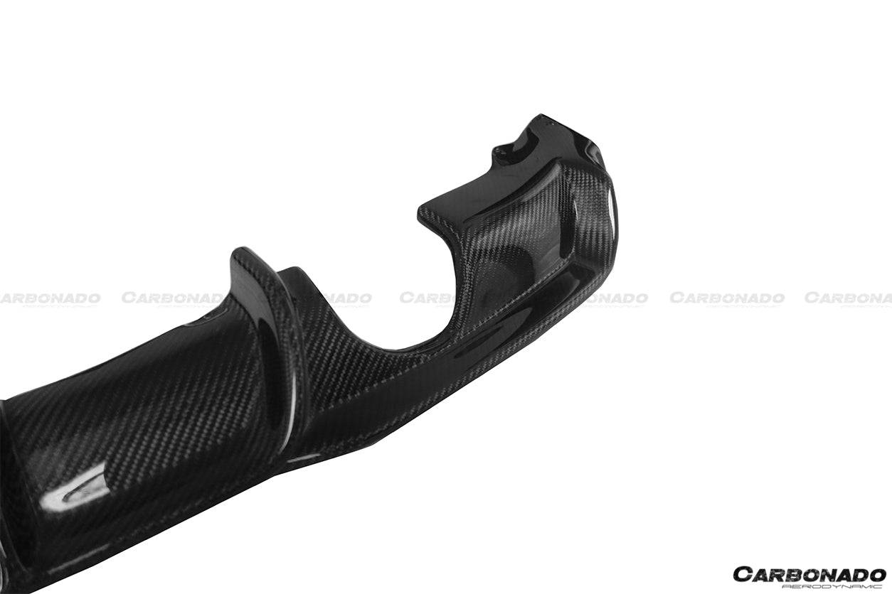 Carbonado 2013-2019 BMW 3 Series F30 F35 MP Style Carbon Fiber Dual Exhaust Rear Lip (For M-Tech Only)