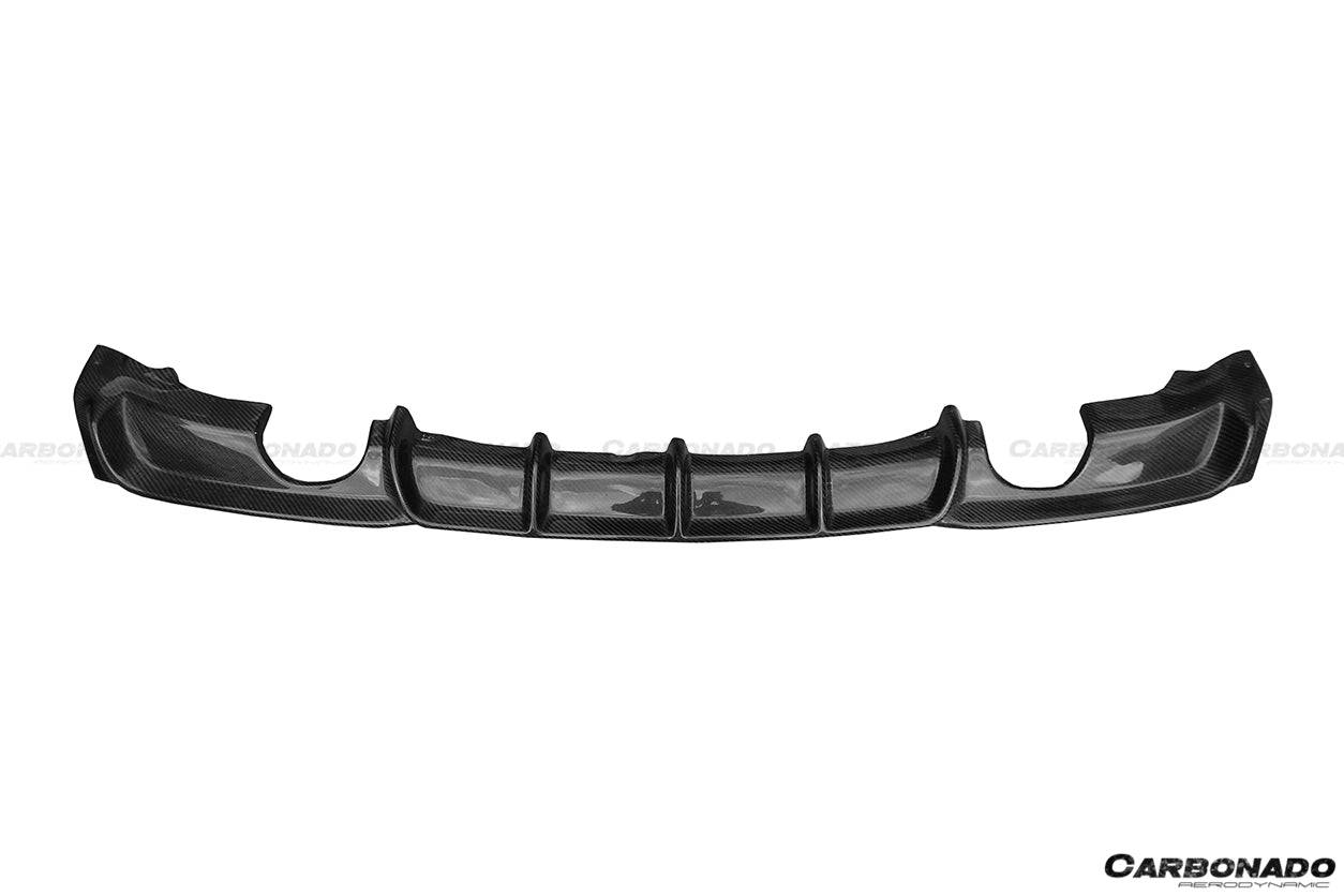 Carbonado 2013-2019 BMW 3 Series F30 F35 MP Style Carbon Fiber Dual Exhaust Rear Lip (For M-Tech Only)