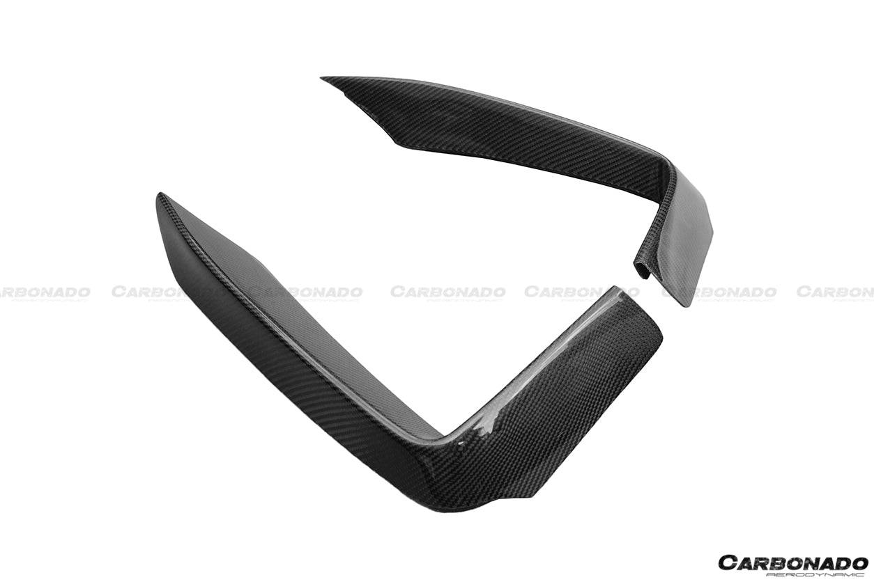 Carbonado 2013-2020 BMW 4 Series F32 F33 ECC Style Carbon Fiber Front Bumper Canards (For M-Tech Only )