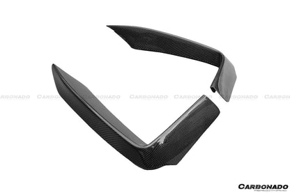 Carbonado 2013-2020 BMW 4 Series F32 F33 ECC Style Carbon Fiber Front Bumper Canards (For M-Tech Only )