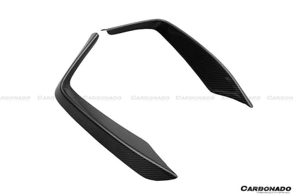 Carbonado 2013-2020 BMW 4 Series F32 F33 ECC Style Carbon Fiber Front Bumper Canards (For M-Tech Only )
