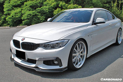 Carbonado 2013-2020 BMW 4 Series F32 F33 ECC Style Carbon Fiber Front Bumper Canards (For M-Tech Only )