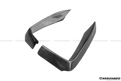 Carbonado 2013-2020 BMW 4 Series F32 F33 ECC Style Carbon Fiber Front Bumper Canards (For M-Tech Only )