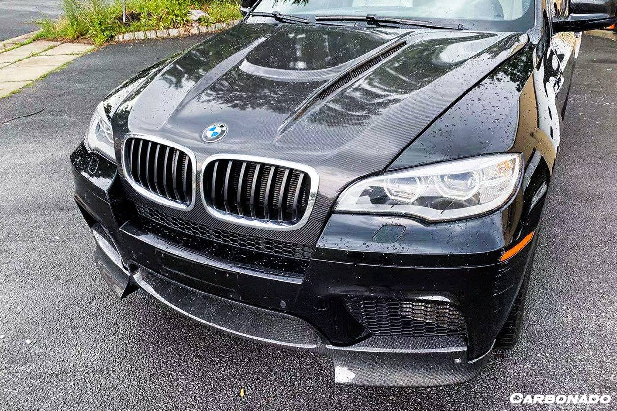 Carbonado 2009-2014 BMW E70 E71 X5M X6M AK Style Carbon Fiber Front Lip