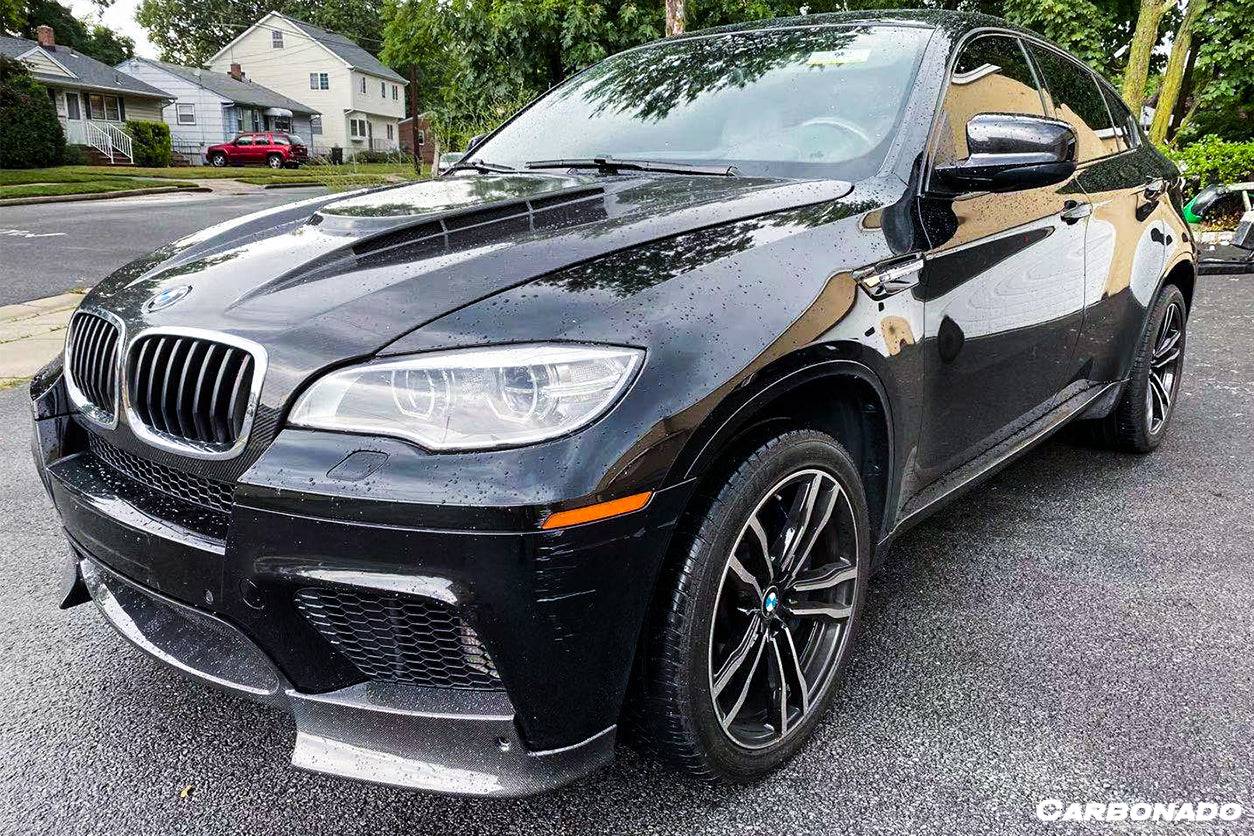 Carbonado 2009-2014 BMW E70 E71 X5M X6M AK Style Carbon Fiber Front Lip