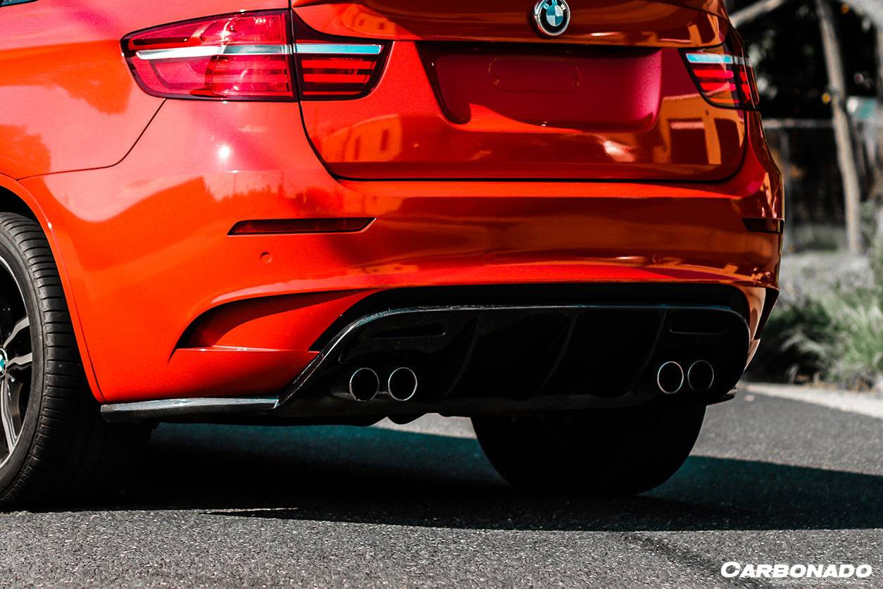 Difusor trasero de fibra de carbono estilo VS para BMW E71 X6M 2009-2014 Carbonado