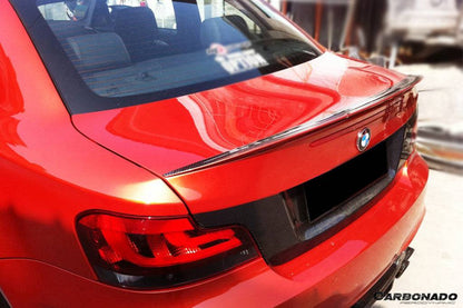 Alerón de maletero de fibra de carbono estilo RZ para BMW E82 Serie 1 1M 2008-2013 Carbonado