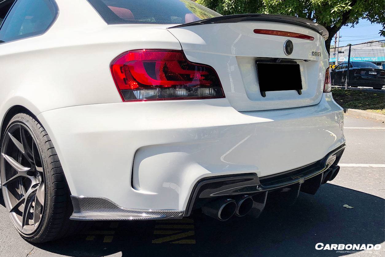 Carbonado 2008-2013 BMW E82 E88 1M RZ Style Carbon FIber Rear Lip
