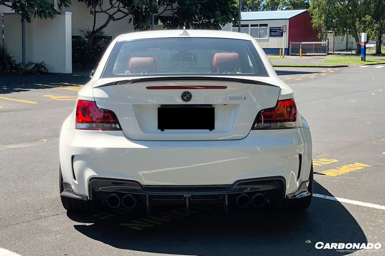 Carbonado 2008-2013 BMW E82 E88 1M RZ Style Carbon Fiber Rear Lip  Rear Diffuser Undertray