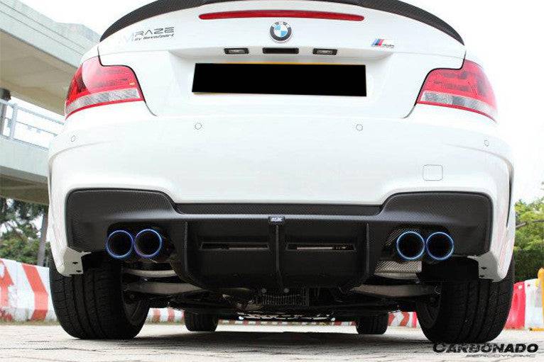 Carbonado 2008-2013 BMW E82 E88 1M RZ Style Carbon Fiber Rear Lip  Rear Diffuser Undertray