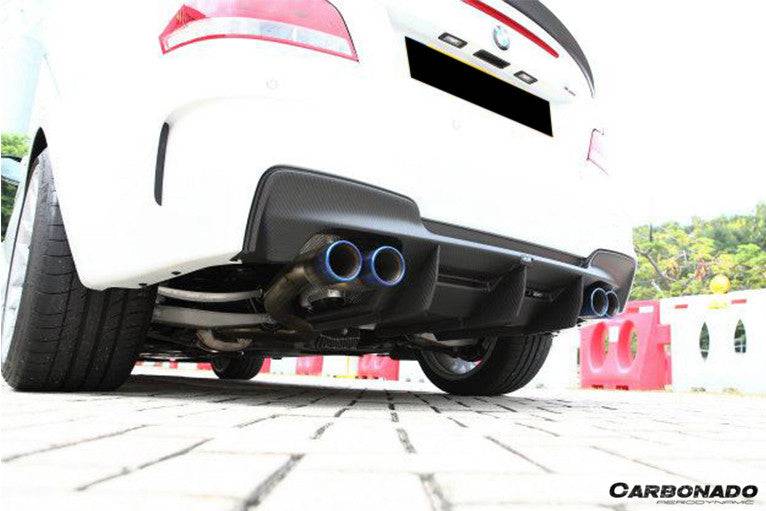 Carbonado 2008-2013 BMW E82 E88 1M RZ Style Carbon Fiber Rear Lip  Rear Diffuser Undertray