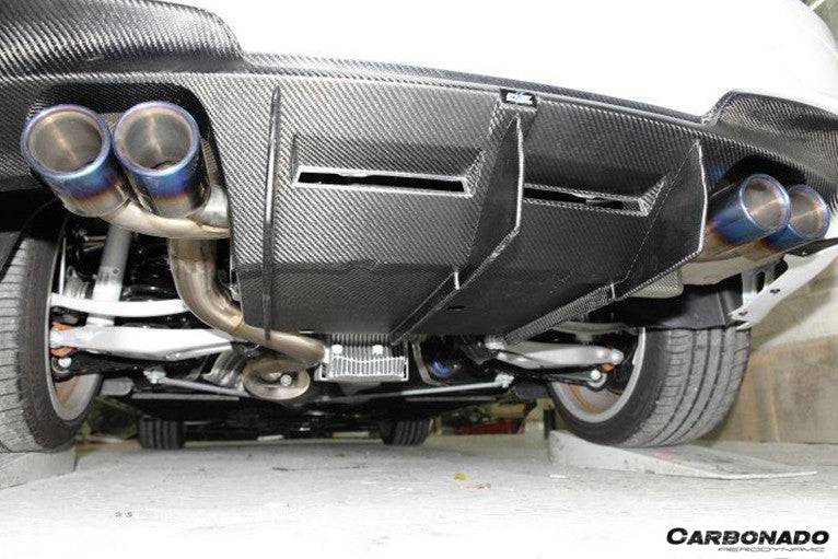 Carbonado 2008-2013 BMW E82 E88 1M RZ Style Carbon Fiber Rear Lip  Rear Diffuser Undertray