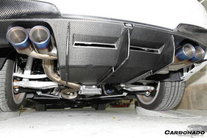 Carbonado 2008-2013 BMW E82 E88 1M RZ Style Carbon Fiber Rear Lip  Rear Diffuser Undertray