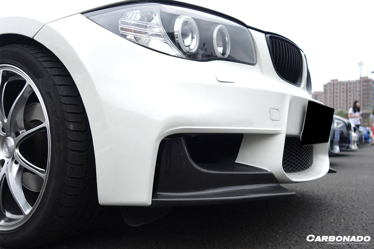 Carbonado 2008-2013 BMW E82 E88 1M RZ Style Carbon Fiber Front Lip Spiliter