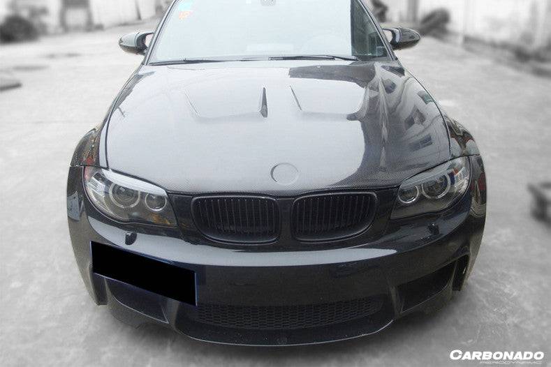 Carbonado 2008-2013 BMW E82 E88 1M 1 Series AP Style Carbon Fiber Hood