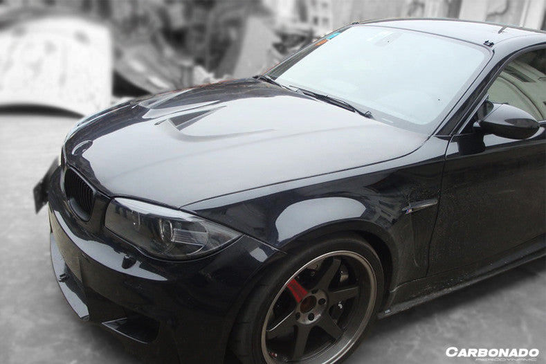 Carbonado 2008-2013 BMW E82 E88 1M 1 Series AP Style Carbon Fiber Hood