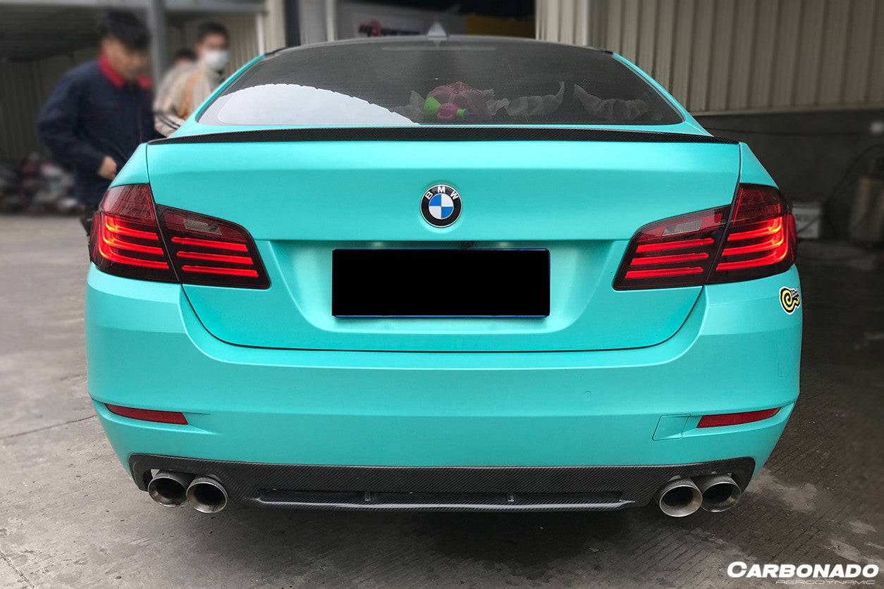 Carbonado 2011-2016 BMW F10 F18 5 Series HM Style Carbon Fiber Rear Lip (Can Not Fit MT Rear bumper)