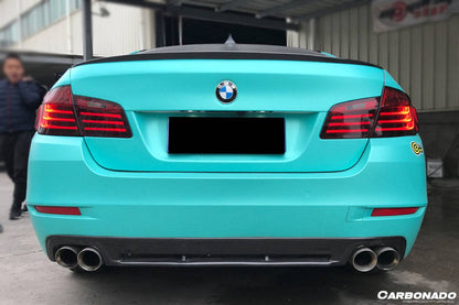 Carbonado 2011-2016 BMW F10 F18 5 Series HM Style Carbon Fiber Rear Lip (Can Not Fit MT Rear bumper)