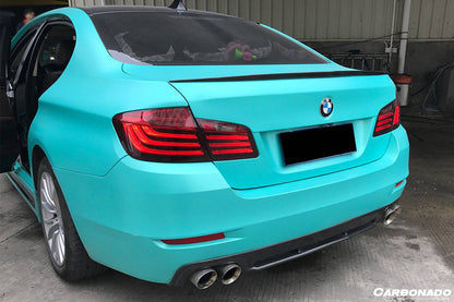 Carbonado 2011-2016 BMW F10 F18 5 Series HM Style Carbon Fiber Rear Lip (Can Not Fit MT Rear bumper)