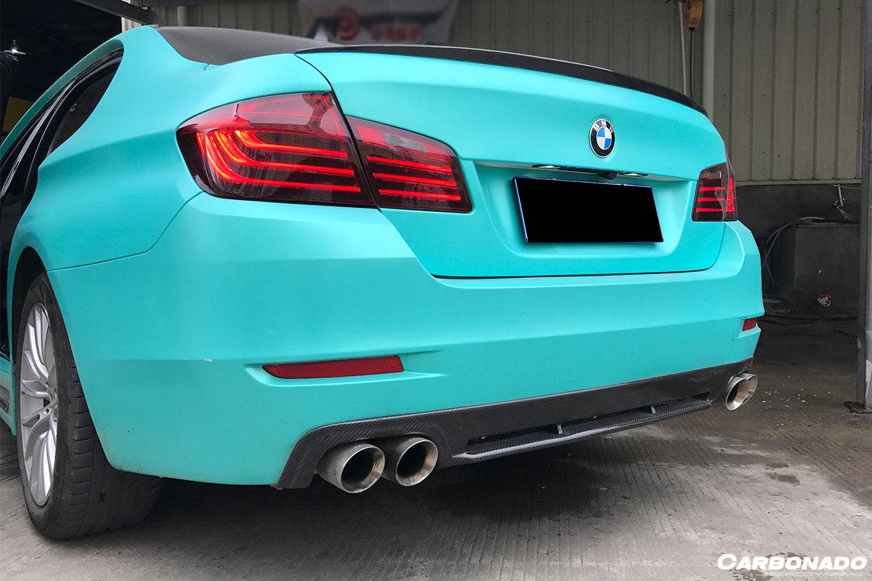 Carbonado 2011-2016 BMW F10 F18 5 Series HM Style Carbon Fiber Rear Lip (Can Not Fit MT Rear bumper)